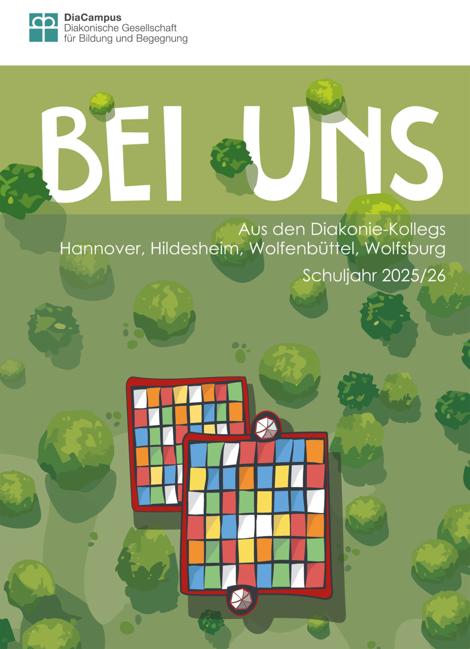 Titelblatt der Zeitschrift bei uns mit Motto Bildungshunger & Wissensdurst Schuljahr 2024/25